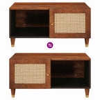 Salontafels Bruin 80 X 50 X 40 Cm Bamboe En Massief Mango Hout