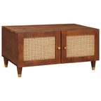Salontafels Bruin 80 X 50 X 40 Cm Bamboe En Massief Mango Hout