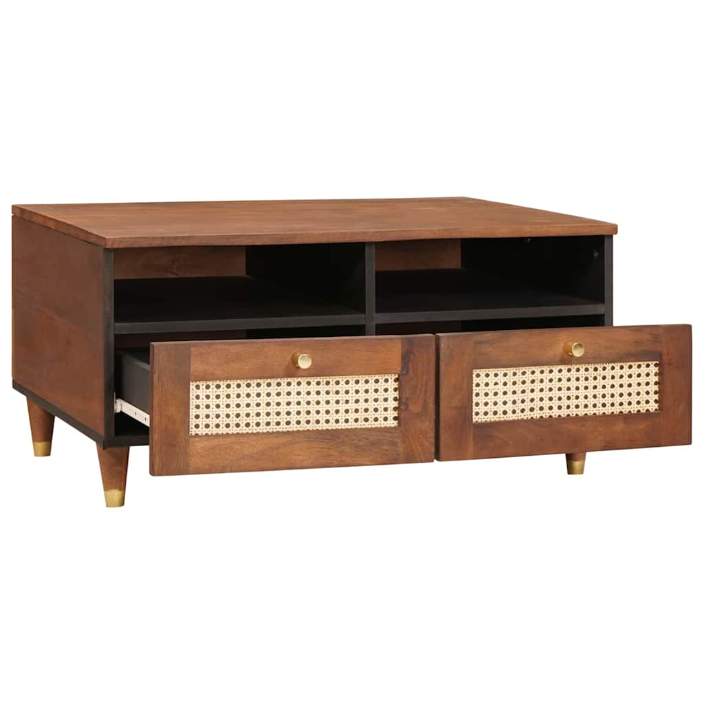 Salontafels Bruin 80 X 54 X 40 Cm Bamboe En Massief Mango Hout