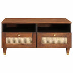 Salontafels Bruin 80 X 54 X 40 Cm Bamboe En Massief Mango Hout