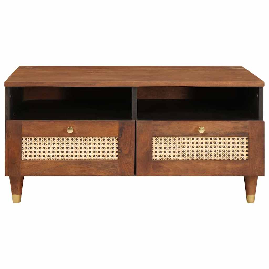 Salontafels Bruin 80 X 54 X 40 Cm Bamboe En Massief Mango Hout