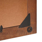 Spiegel Bruin En Zilver 50 X 70 Cm Massief Mango Hout, Glas