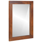 Spiegel Bruin En Zilver 50 X 70 Cm Massief Mango Hout, Glas