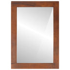Spiegel Bruin En Zilver 50 X 70 Cm Massief Mango Hout, Glas