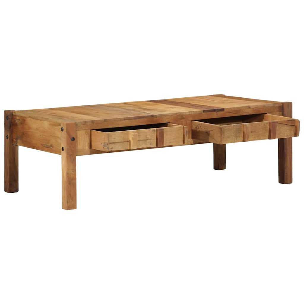Salontafel Bruin 110 X 55 X 35 Cm Massief Gerecycled Hout