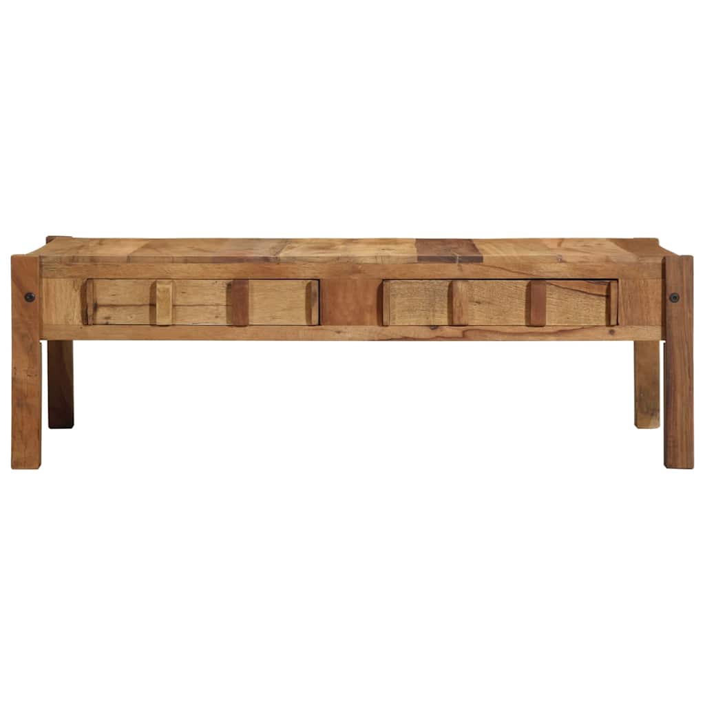 Salontafel Bruin 110 X 55 X 35 Cm Massief Gerecycled Hout