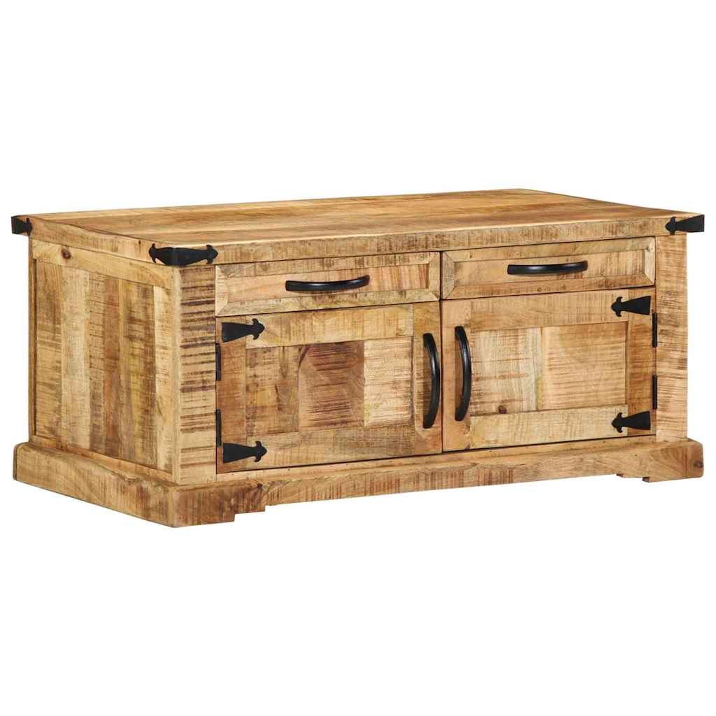 Salontafel With Drawer Bruin 90 X 50 X 40 Cm Massief Mangohout