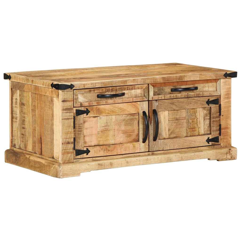 Salontafel With Drawer Bruin 90 X 50 X 40 Cm Massief Mangohout