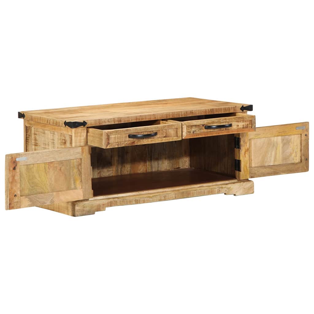 Salontafel With Drawer Bruin 90 X 50 X 40 Cm Massief Mangohout