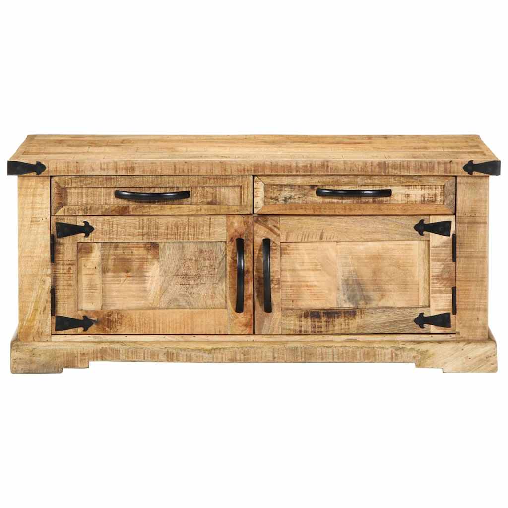 Salontafel With Drawer Bruin 90 X 50 X 40 Cm Massief Mangohout