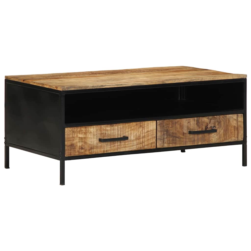 Salontafel With Drawer Bruin 90 X 50 X 40 Cm Massief Mangohout