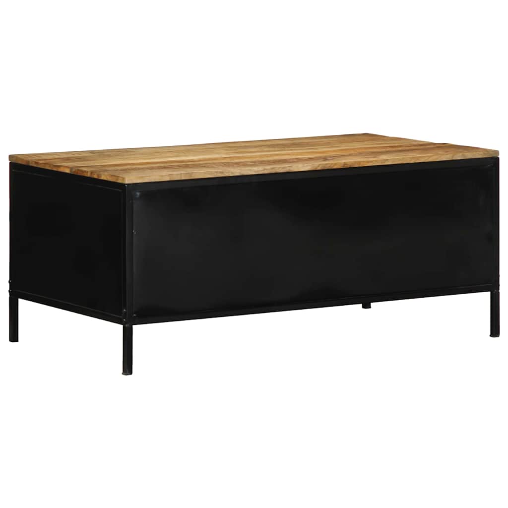 Salontafel With Drawer Bruin 90 X 50 X 40 Cm Massief Mangohout