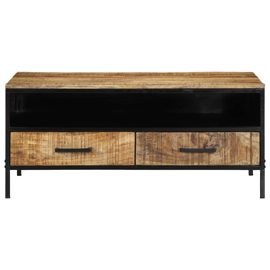 Salontafel With Drawer Bruin 90 X 50 X 40 Cm Massief Mangohout