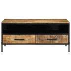 Salontafel With Drawer Bruin 90 X 50 X 40 Cm Massief Mangohout