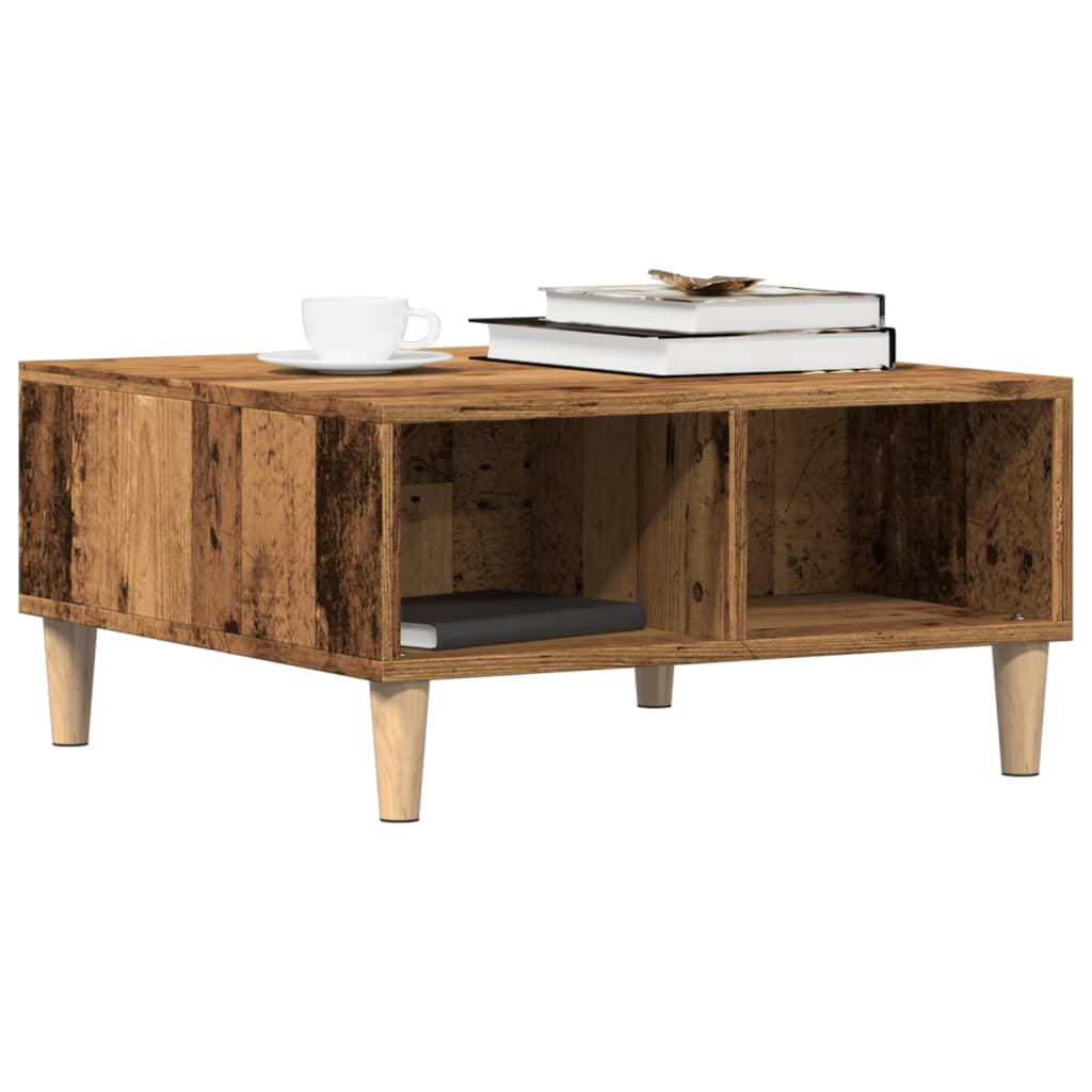 Salontafel 60X60X30 Cm Bewerkt Hout Kleurig