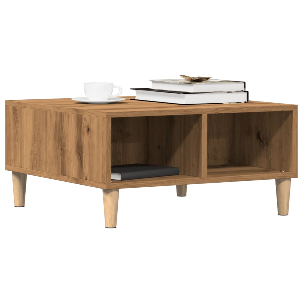 Salontafel 60X60X30 Cm Bewerkt Hout Kleurig