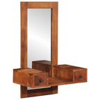 Wandspiegel Met Lades 60X33X90 Cm Massief Acaciahout