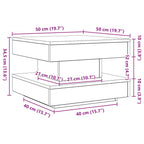 Salontafel 360 Graden Draaibaar 50X50X34,5 Cm
