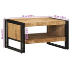 Salontafel 70X50X38 Cm Massief Ruw Bruin