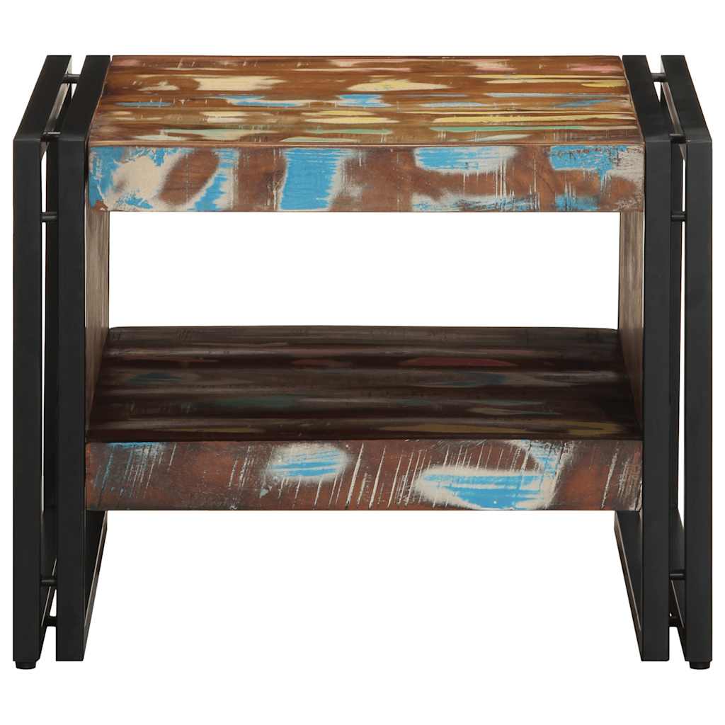 Salontafel 50X50X38 Cm Massief Gerecycled Hout Meerkleurig Multikleur