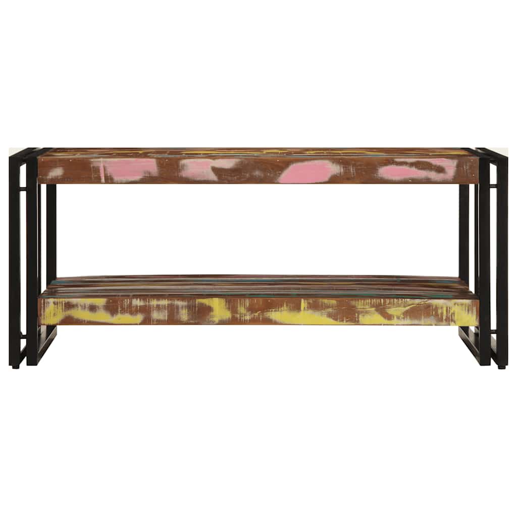 Salontafel 90X50X38 Cm Massief Gerecycled Hout Meerkleurig Multikleur