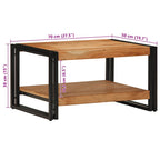 Salontafel 70X50X38 Cm Massief Acaciahout Multikleur