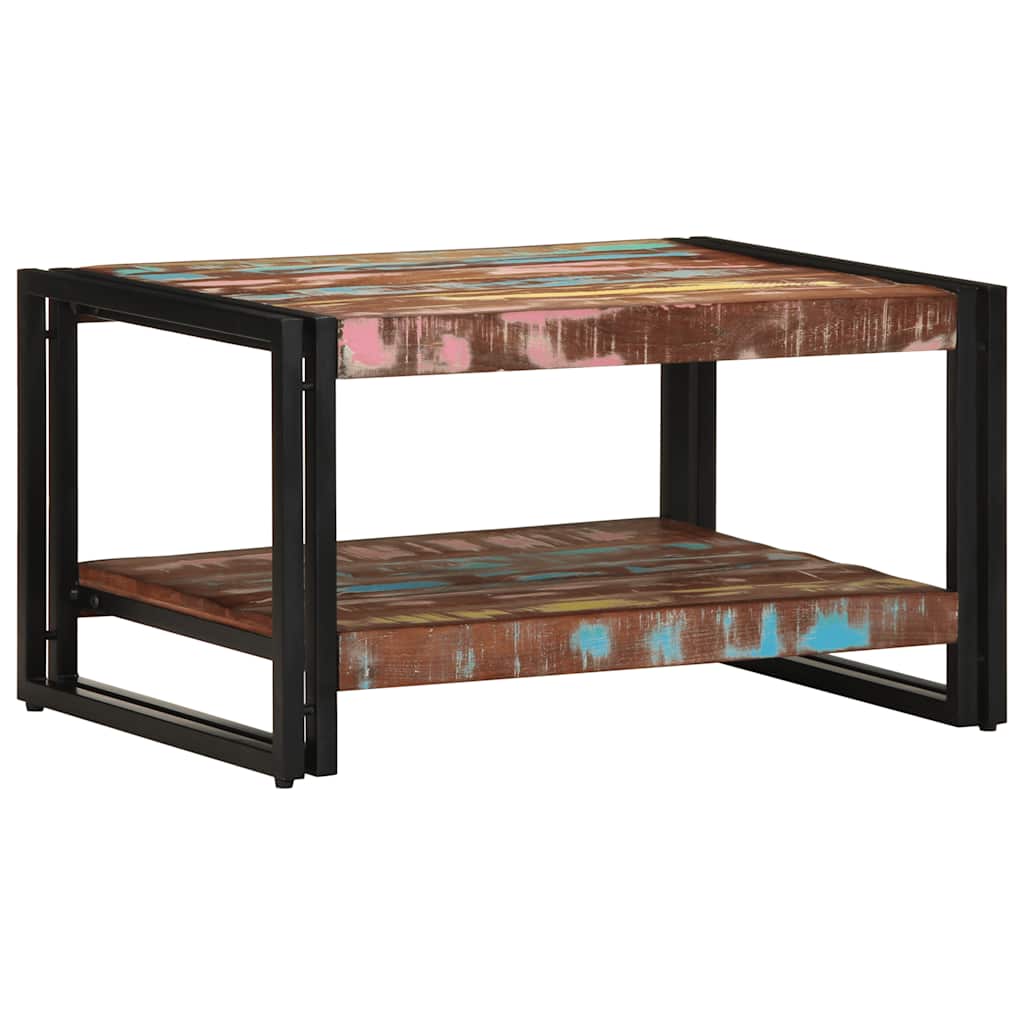 Salontafel 70X50X38 Cm Massief Gerecycled Hout Meerkleurig Multikleur