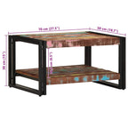 Salontafel 70X50X38 Cm Massief Gerecycled Hout Meerkleurig Multikleur