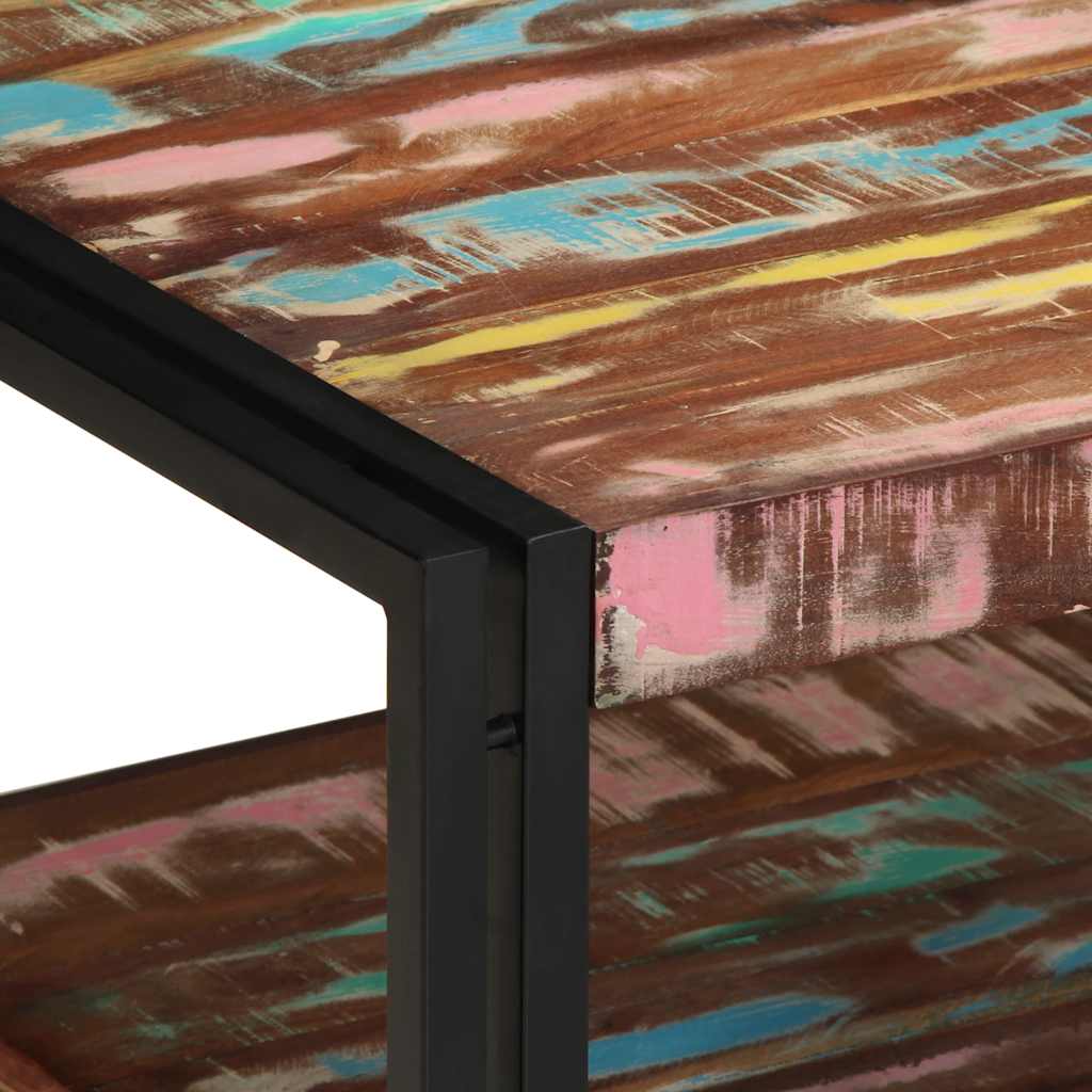 Salontafel 70X50X38 Cm Massief Gerecycled Hout Meerkleurig Multikleur