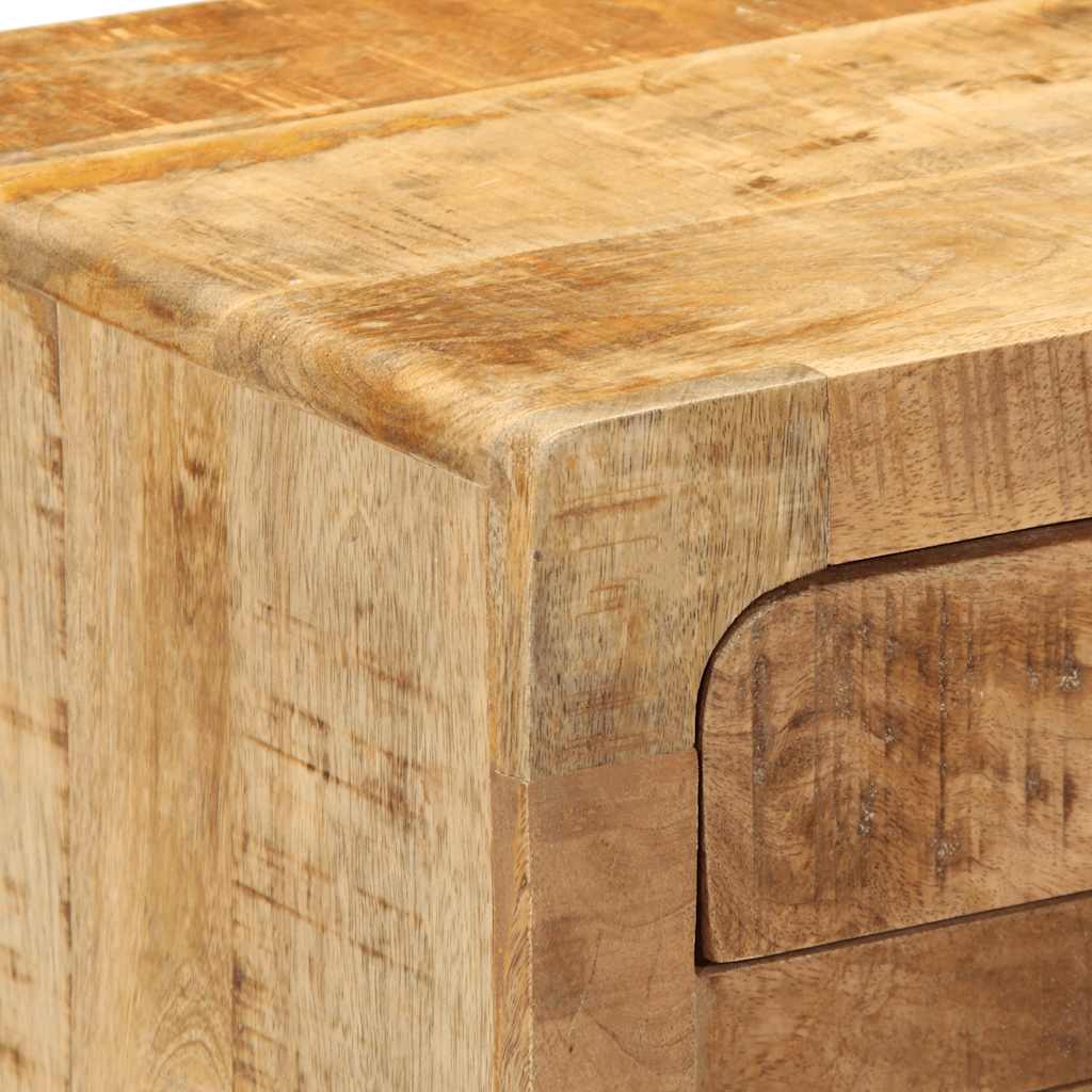 Nachtkastje 37X32X50 Cm Massief Hout Ruw Mangohout