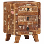 Nachtkastje 37X32X50 Cm Massief Hout Ruw Mangohout