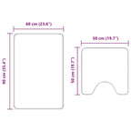 Badmat 2 Pcs 50 X 50 Cm Polypropyleen