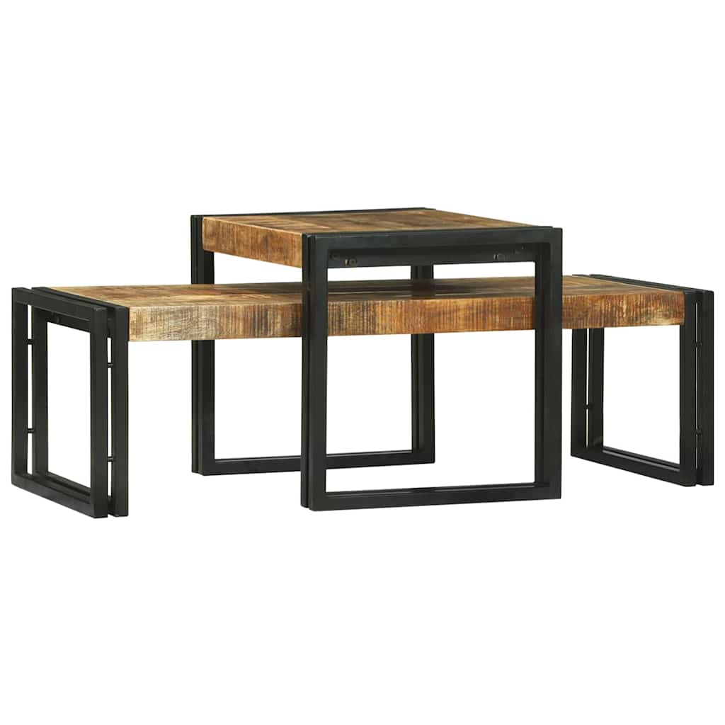 Salontafel 2 Pcs Bruin 48 X 40 X 40 Cm Massief Mangohout