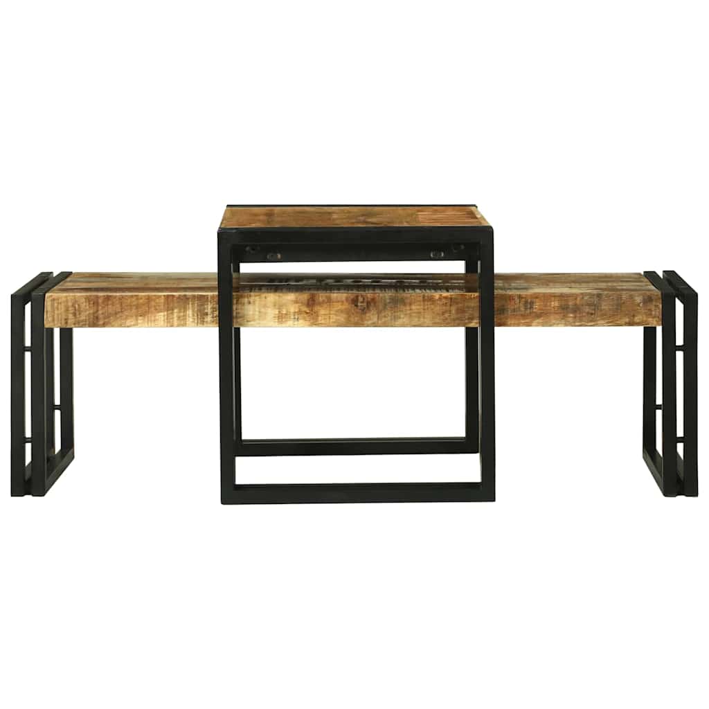Salontafel 2 Pcs Bruin 48 X 40 X 40 Cm Massief Mangohout