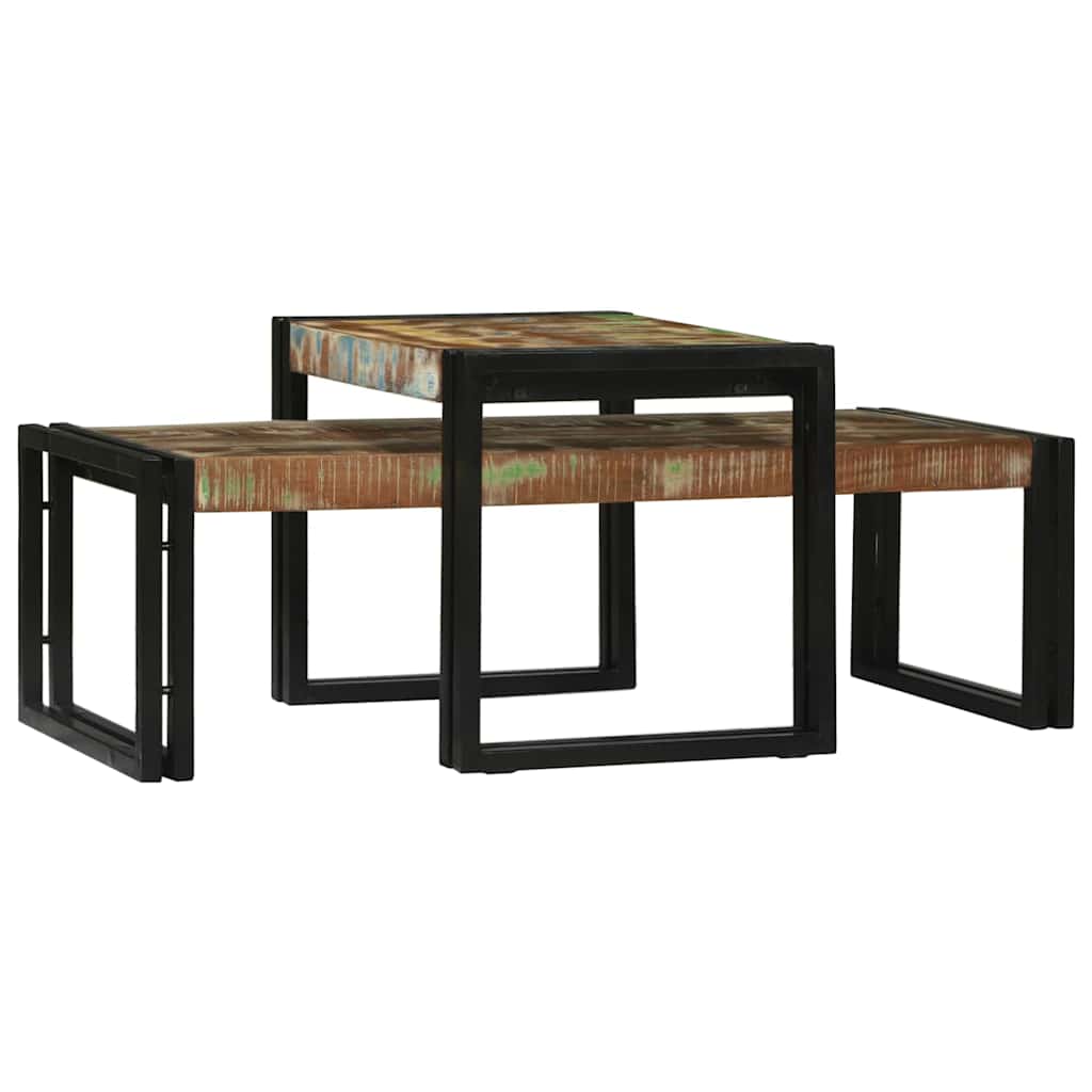 Salontafel 2 Pcs Bruin 48 X 40 X 40 Cm Massief Mangohout