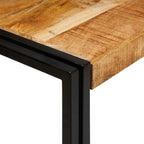 Nesttafel 3 Pcs Massief Ruwe Mango Hout En Een Metaal