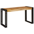 Nesttafel 3 Pcs Massief Ruwe Mango Hout En Een Metaal