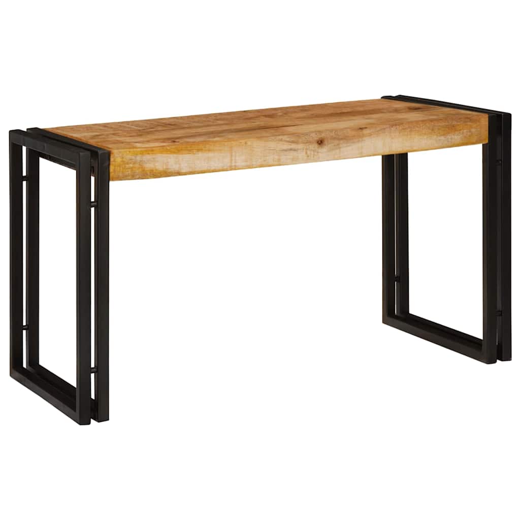 Nesttafel 3 Pcs Massief Ruwe Mango Hout En Een Metaal