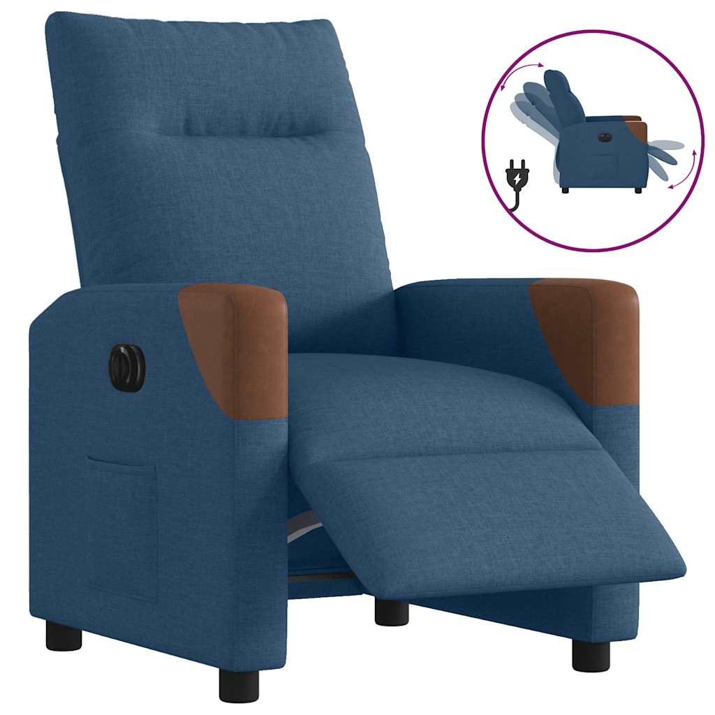 Massagestoel Stof Blauw