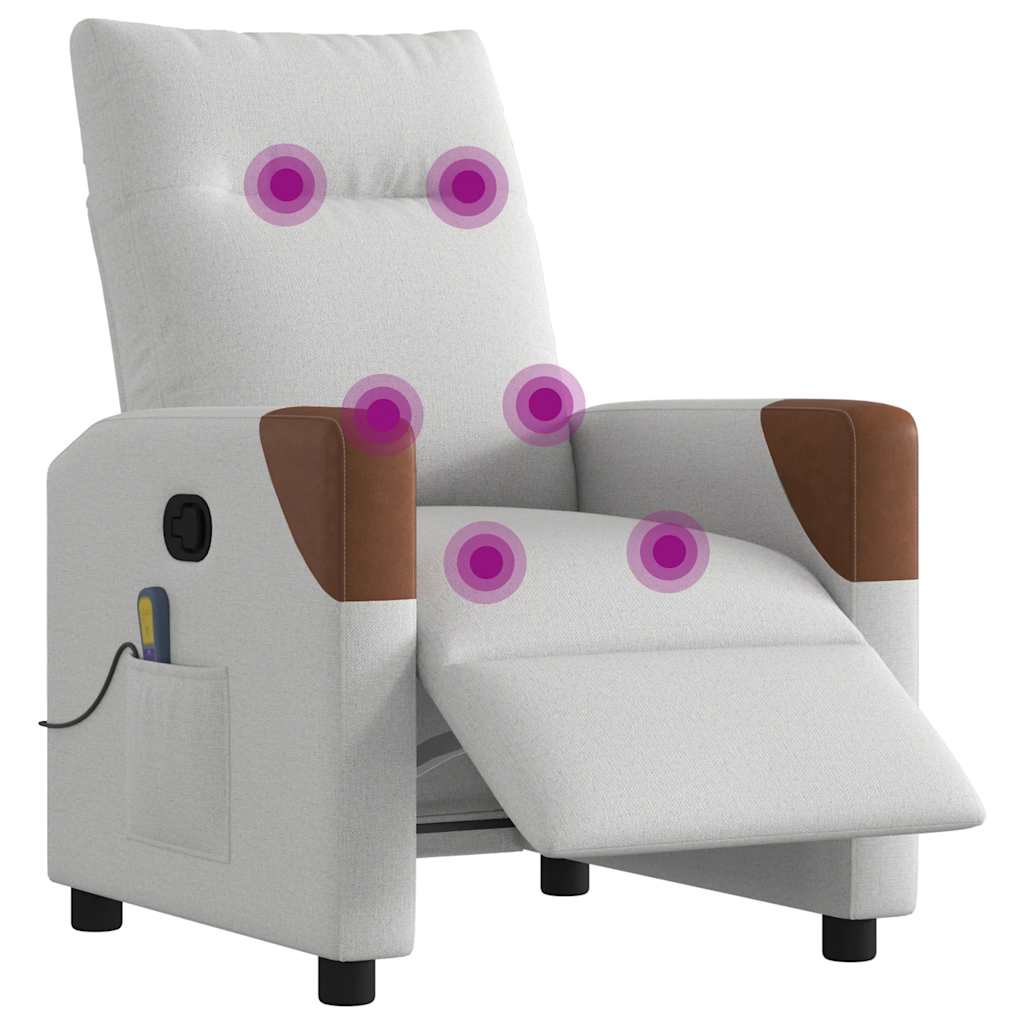 Massagestoel Stof Wolk Grijs Wolkengrijs