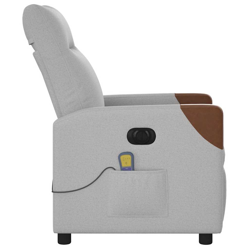 Massagestoel Stof Wolk Grijs Wolkengrijs