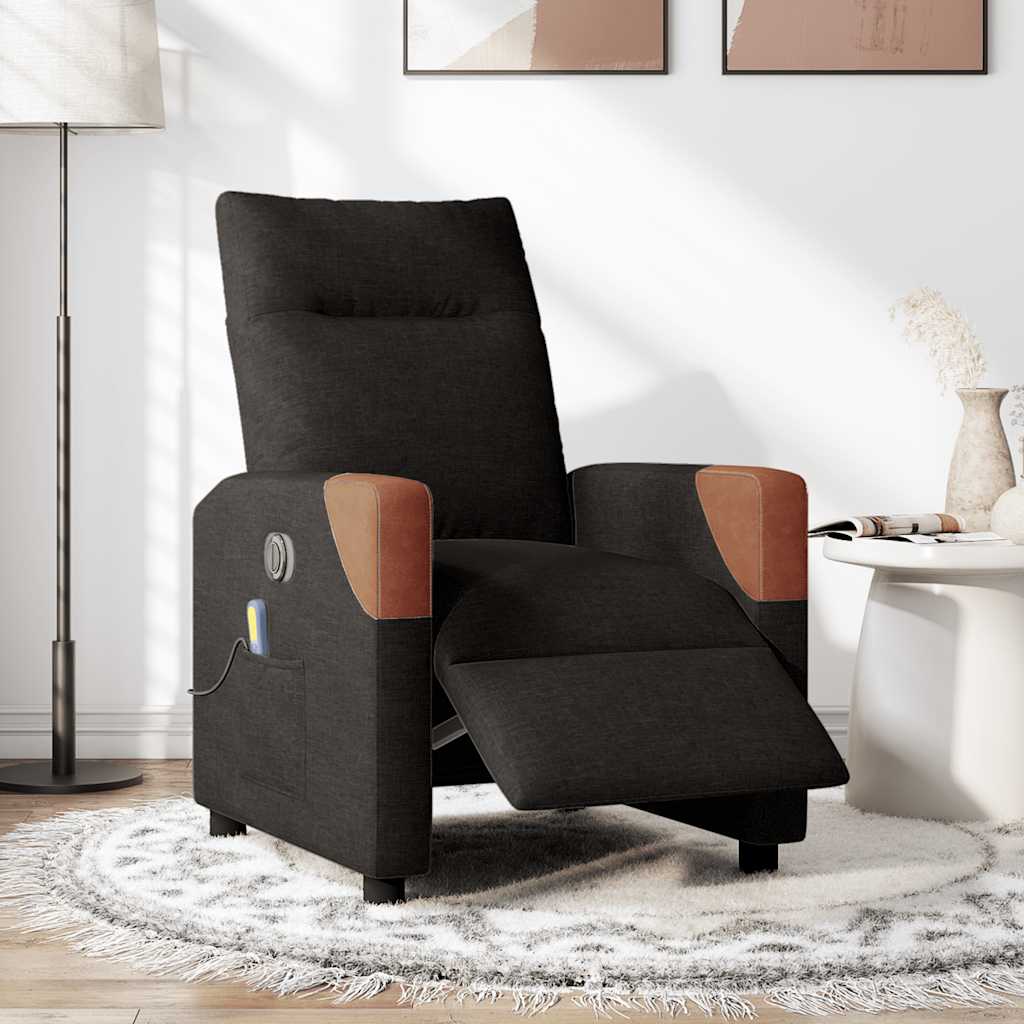 Massagestoel Stof Zwart