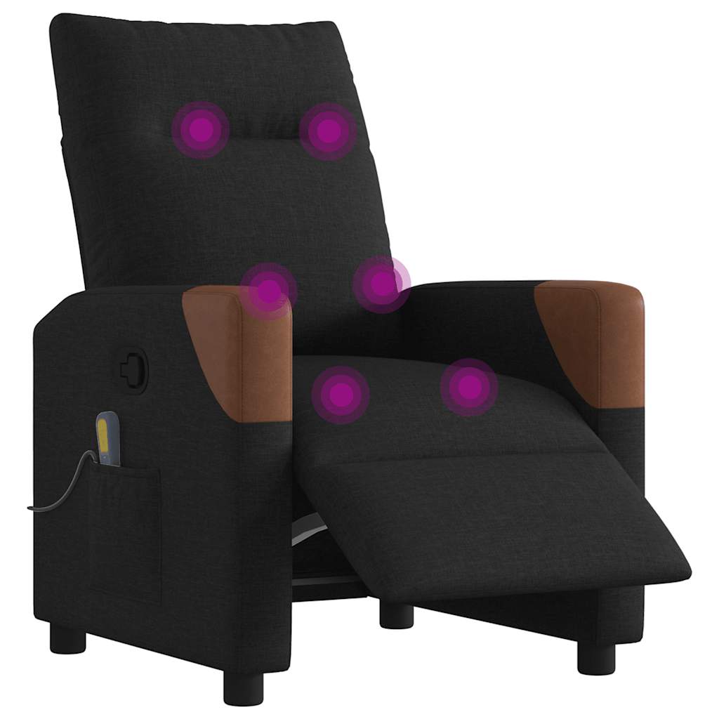 Massagestoel Stof Zwart
