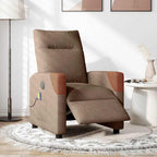 Massagestoel Stof Bruin