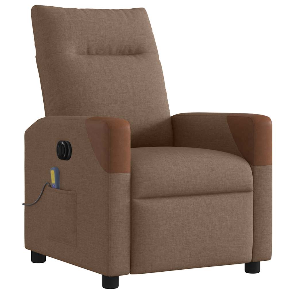 Massagestoel Stof Bruin