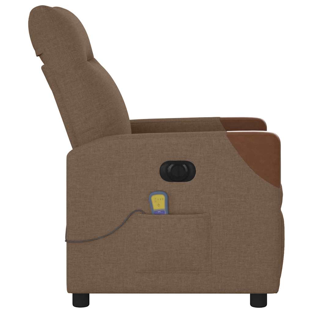 Massagestoel Stof Bruin