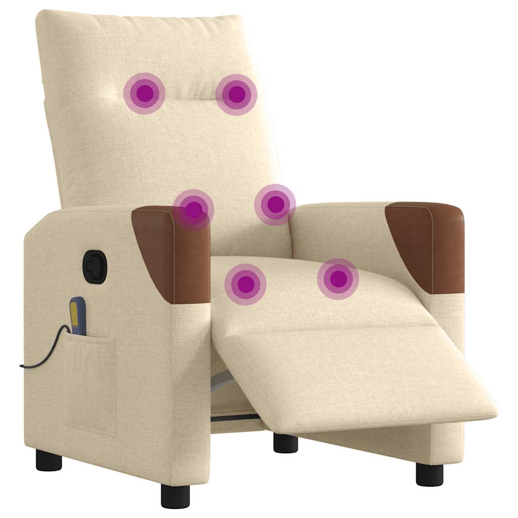 Massagestoel Stof Kleurig Crème