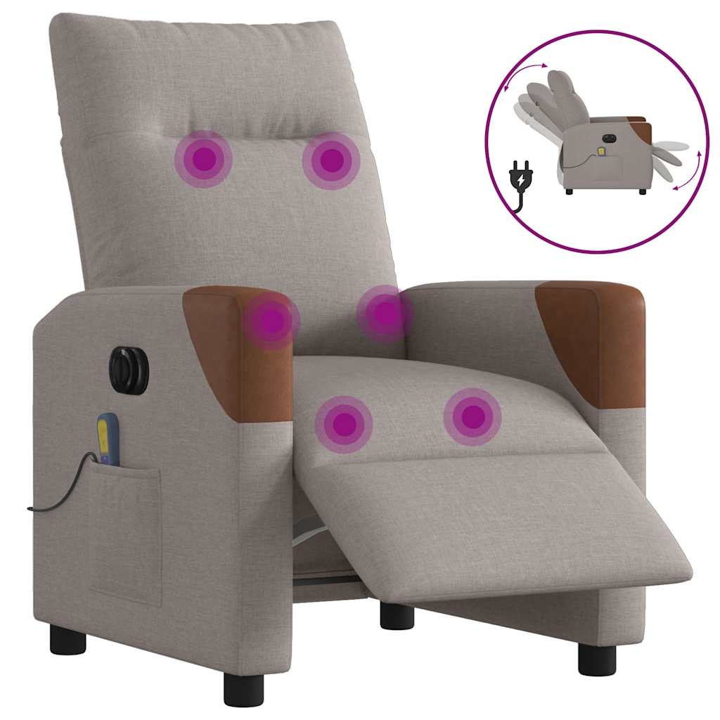 Massagestoel Stof Taupe