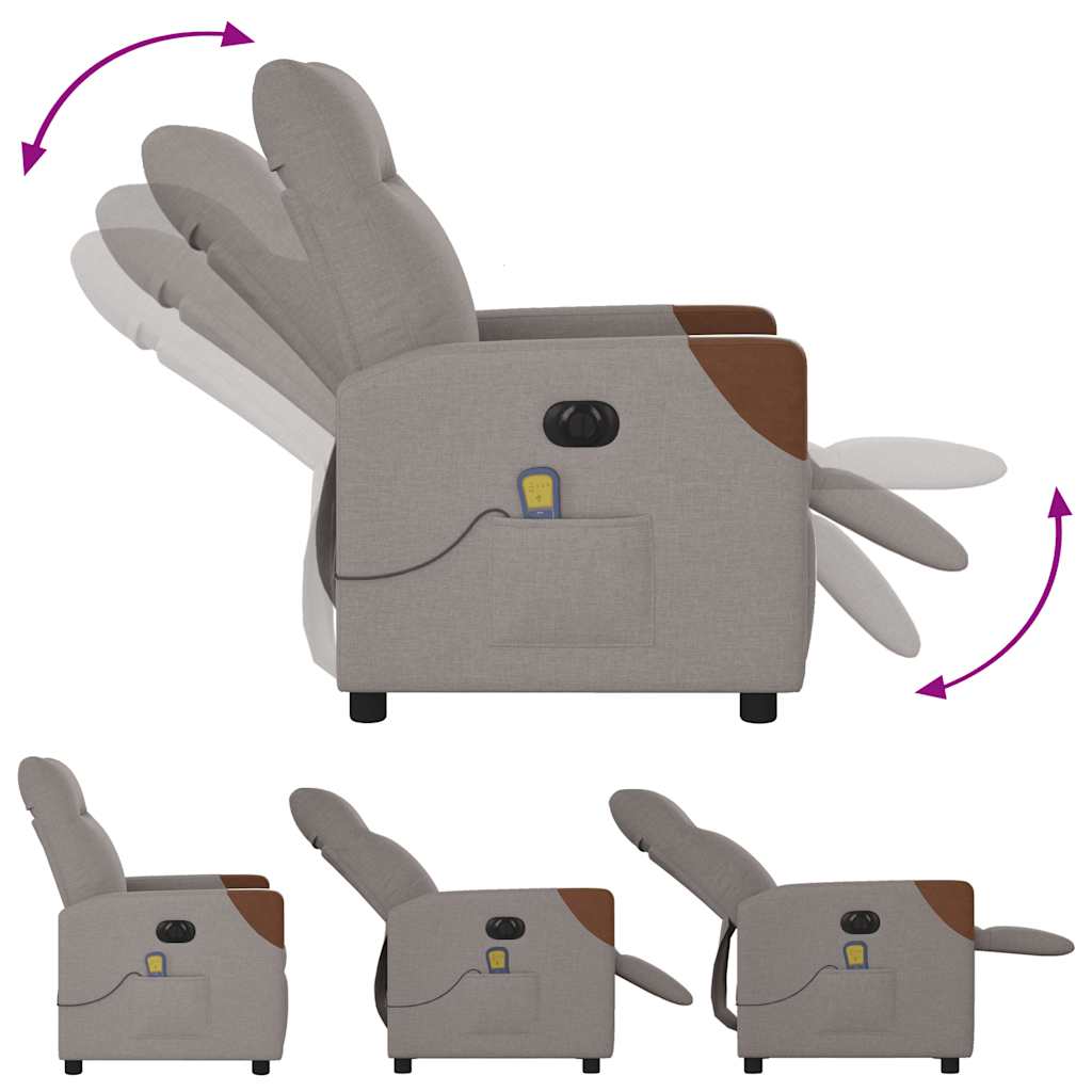 Massagestoel Stof Taupe