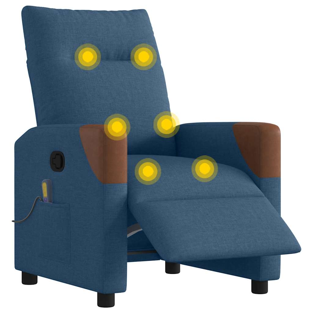 Massagestoel Stof Blauw